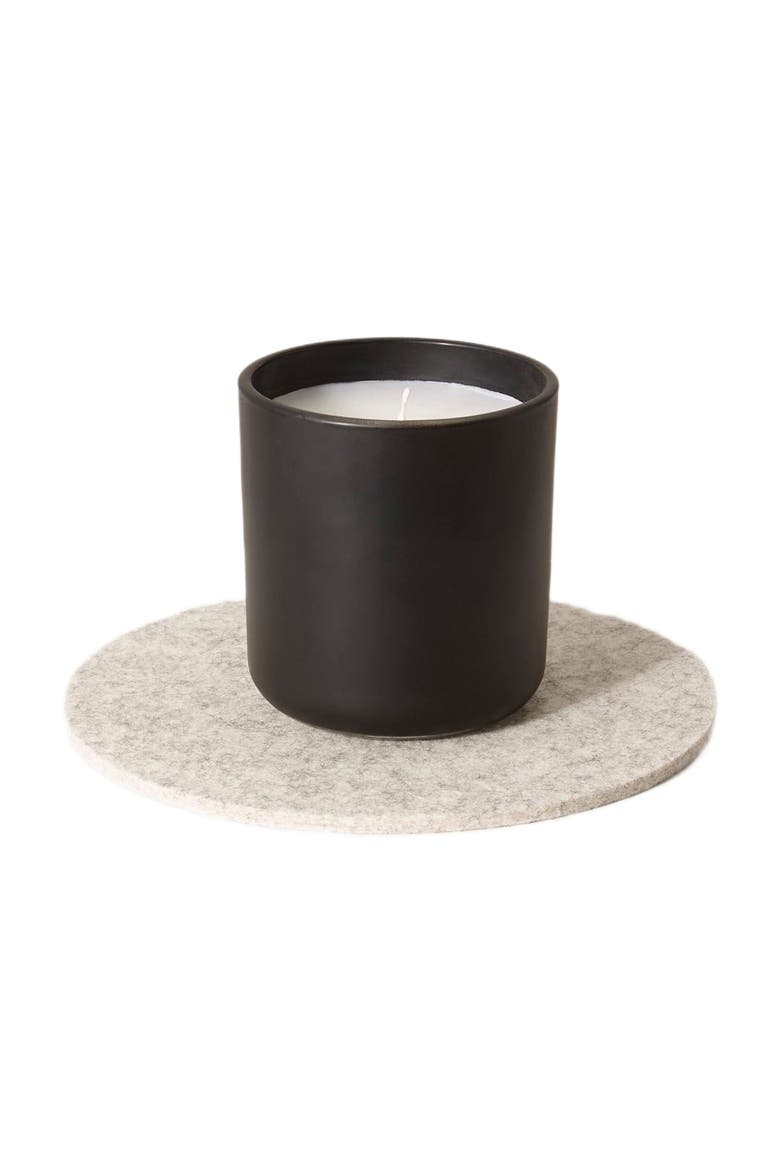 Merino Wool 8" Round Trivet, Alternate, color, Heather White