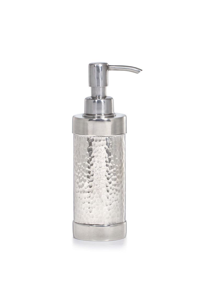 Contempo Hammered Pump Dispenser, Main, color, SILVER