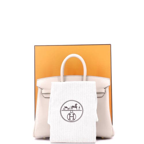 Pre-owned Hermes  Hermes Birkin Handbag Light Swift With Gold Hardware 25 In Neutral