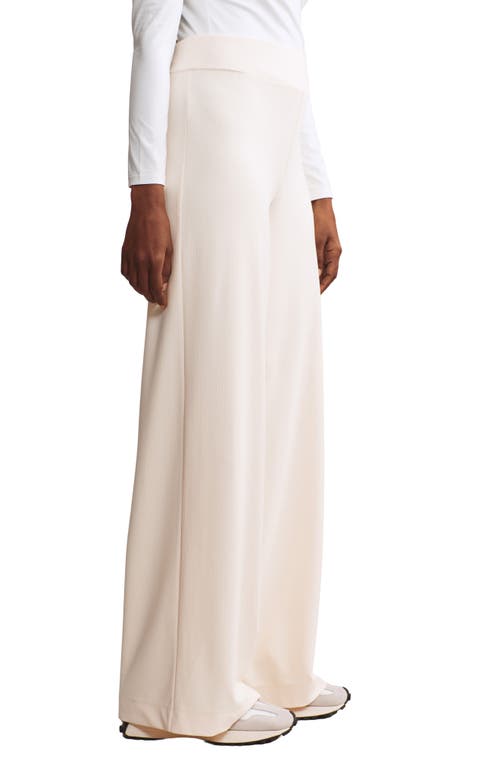 Rhone Ripple Wide Leg Sweatpants In Cream