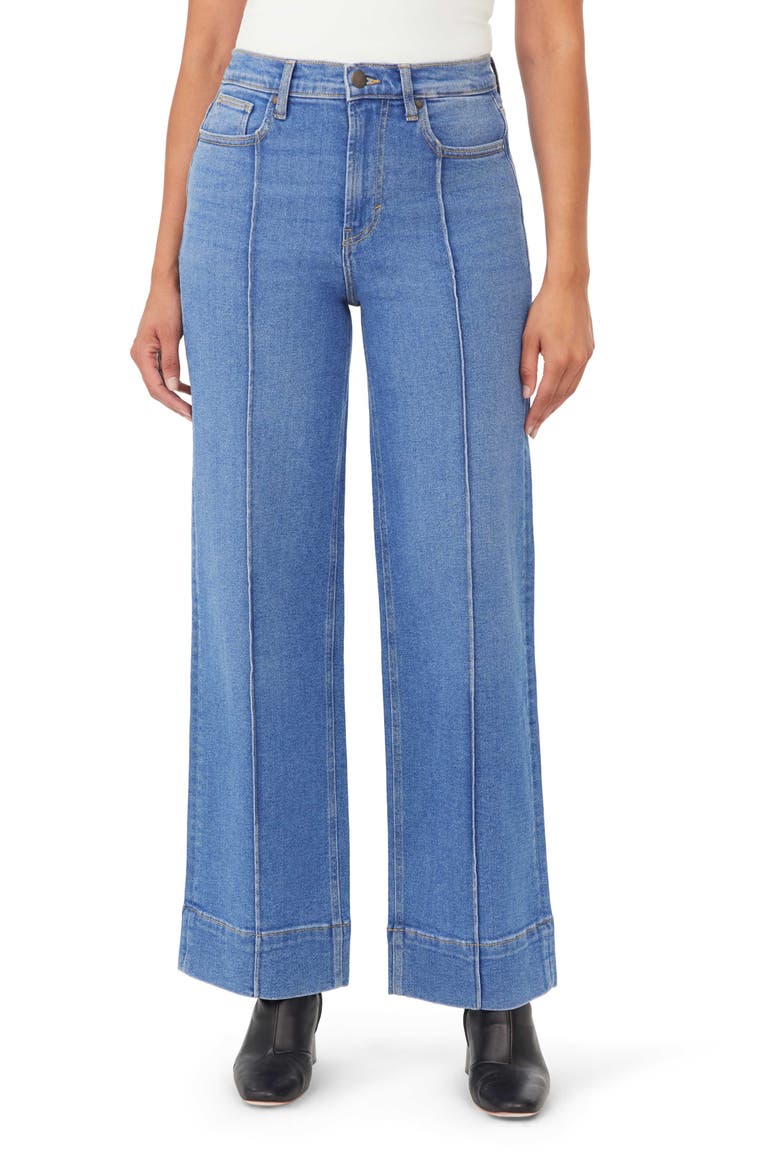 High Waist Pintuck Wide Leg Jeans, Main, color, PAXTON