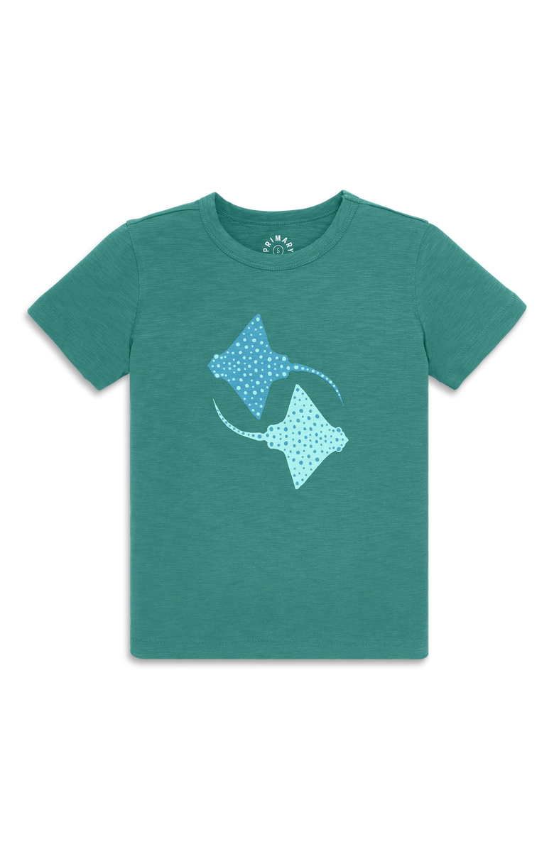 Primary Kids Stingray Tee, Main, color, Sunwashed Teal Sting Ray