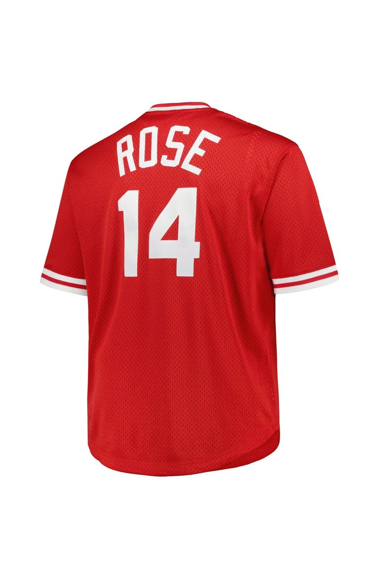 Men's Mitchell & Ness Pete Rose Red Cincinnati Reds 1984 Cooperstown Collection Mesh Pullover Jersey, Alternate, color, Red