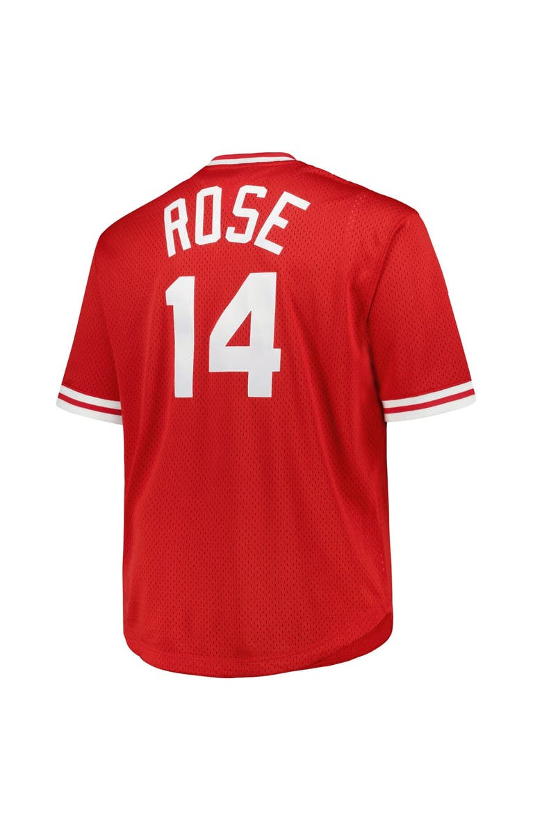 Mitchell & Ness Men's Mitchell & Ness Pete Rose Red Cincinnati Reds 1984 Cooperstown Collection Mesh Pullover Jersey, Alternate, color, Red
