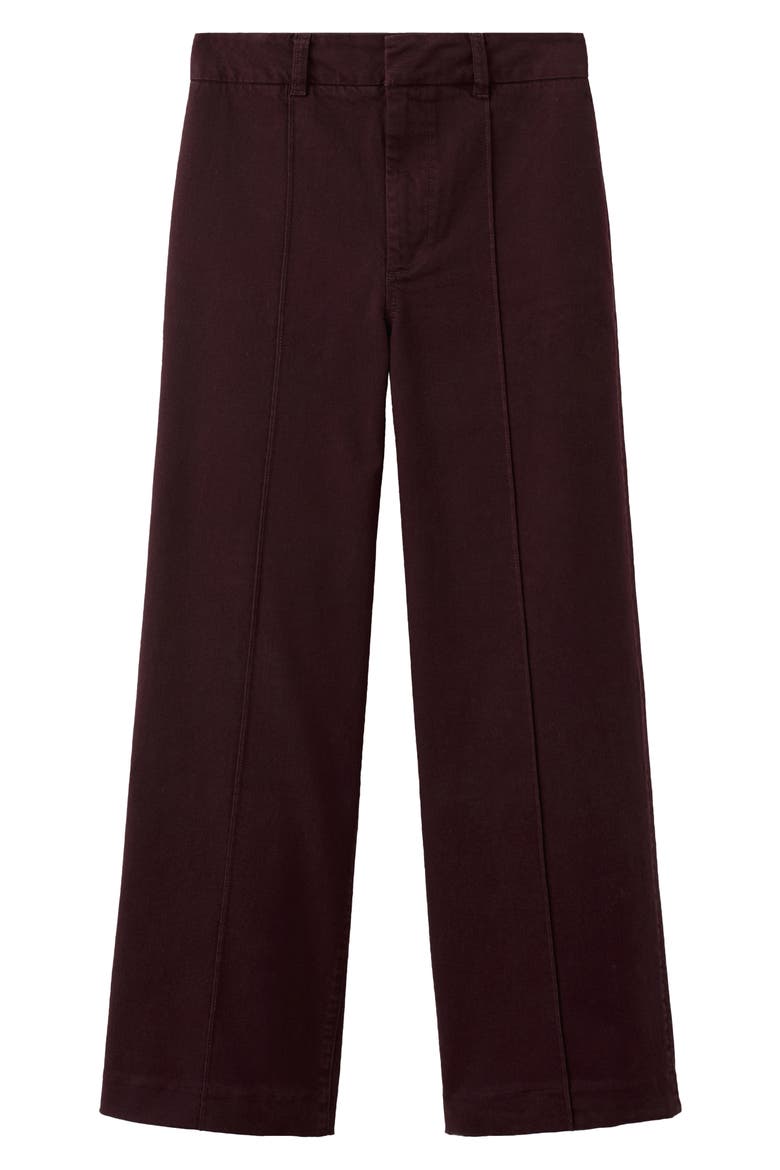 Seamed High Waist Wide Leg Jeans, Alternate, color, WINE