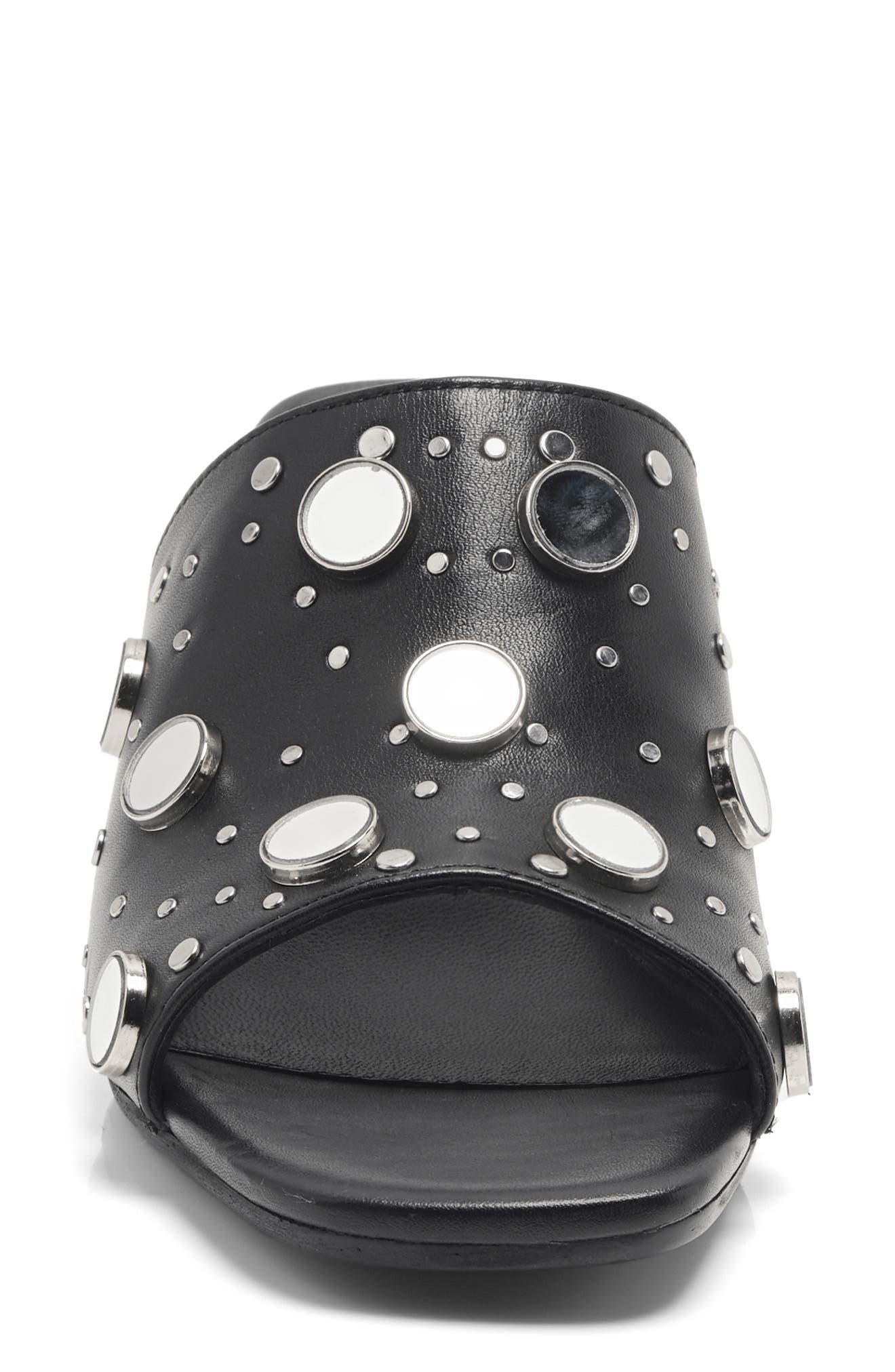 Free People Mirage Block Heel Sandal, Alternate, color, Black Leather