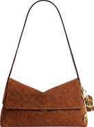 COACH Chelsea 30 Signature Suede Shoulder Bag