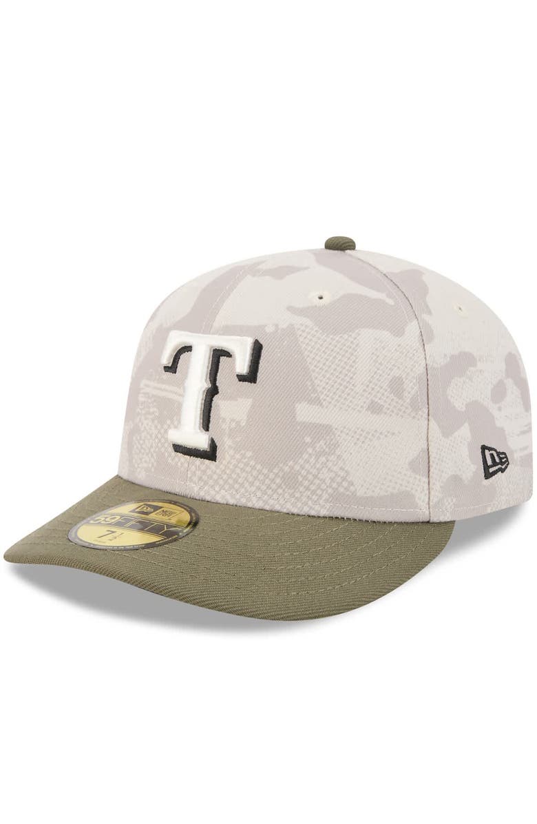 New Era Men's New Era Light Beige/Olive Texas Rangers 2025 Armed Forces Day 59FIFTY Fitted Hat, Alternate, color, Light Beige