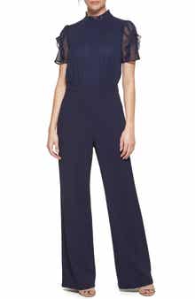 Vince Camuto Chiffon & Crepe Jumpsuit