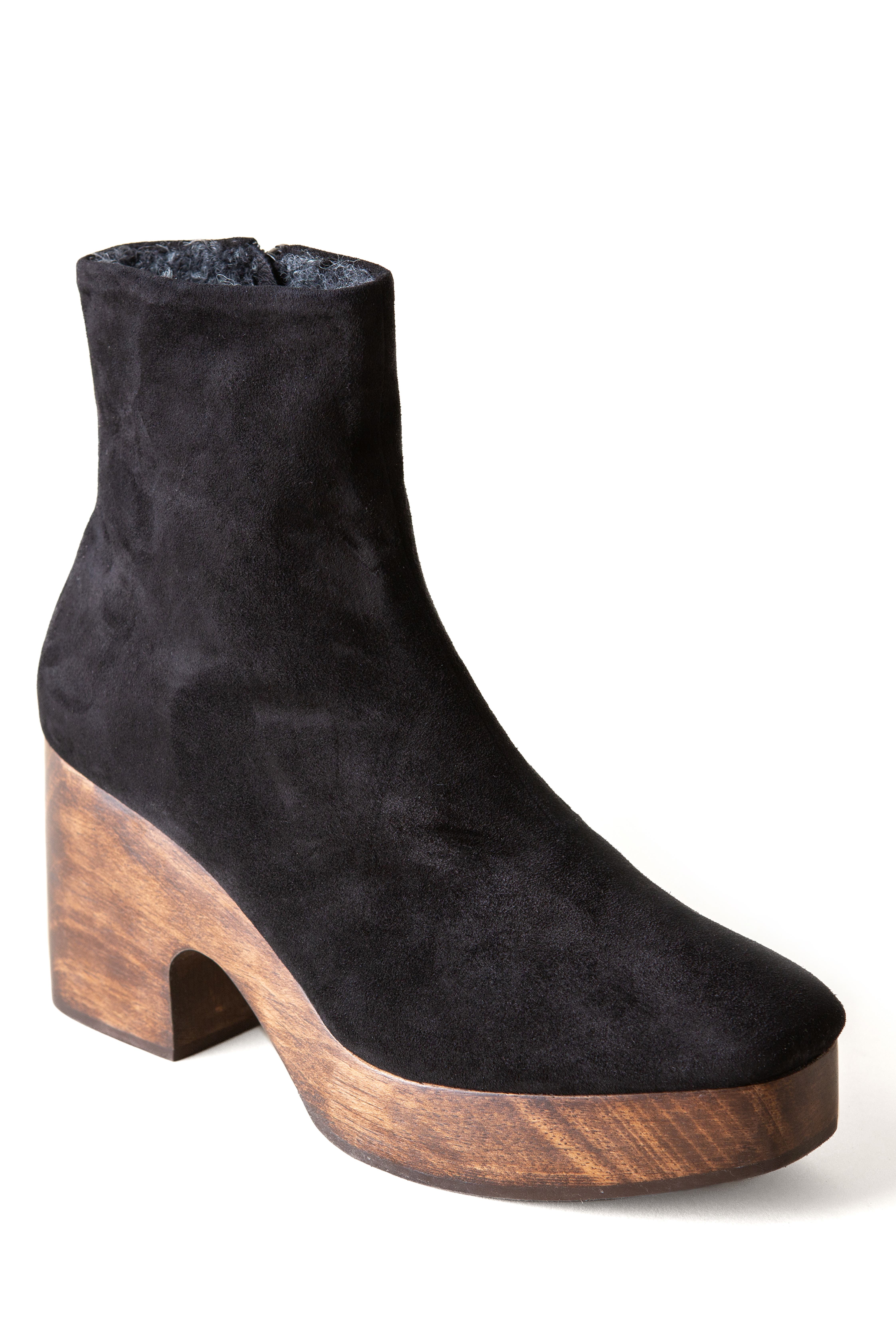 Elianna Platform Clog Boot, Main, color, Coal Suede