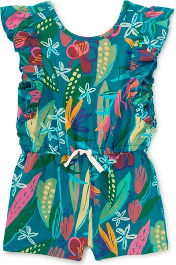 Tea Collection Flutter Sleeve Romper | Nordstrom