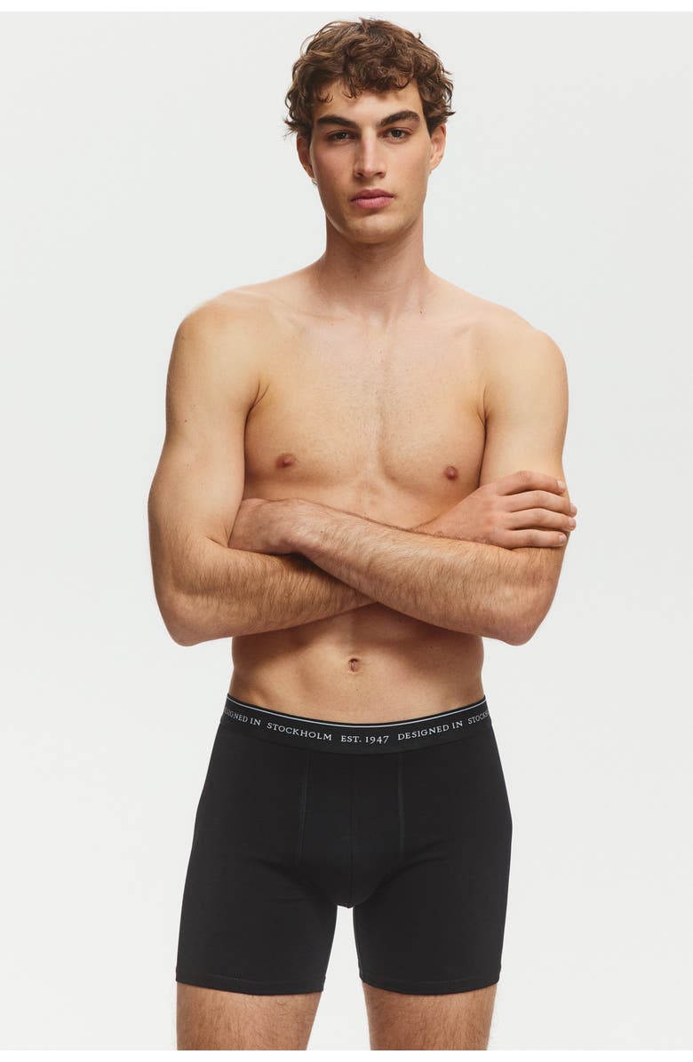 H&M 3-pack Coolmax<sup>®</sup> Mid Trunks, Main, color, Black