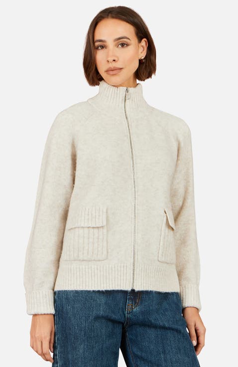 Zip-Through Knitted Cardigan