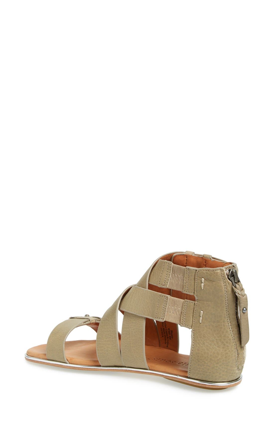 'Blessie' Leather Sandal, Alternate, color, DARK TAUPE