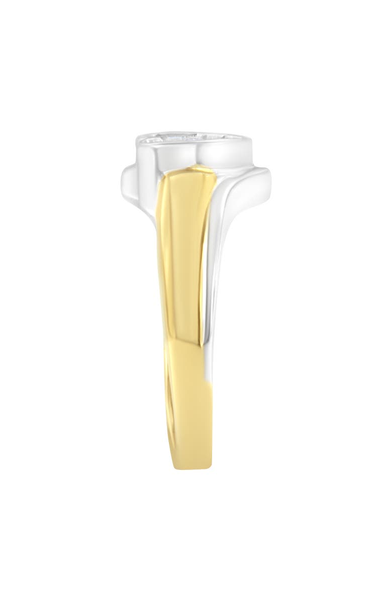 Haus of Brilliance 14K Gold 1/4 Cttw Princess-Cut Diamond Heart Promise Ring, Alternate, color, Yellow