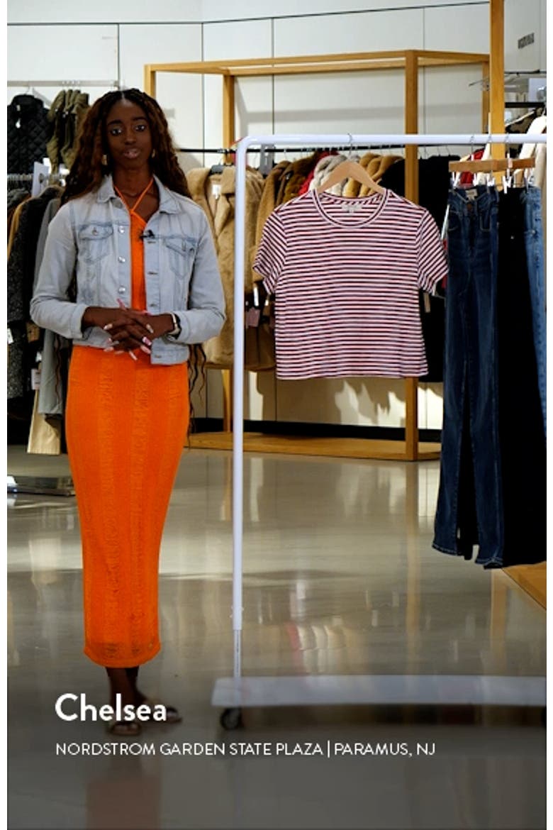 Stripe Boxy Crop Slub T-Shirt video