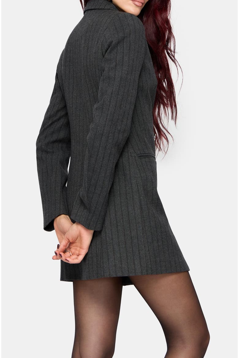 Blair Pinstripe Blazer Dress, Alternate, color, Charcoal