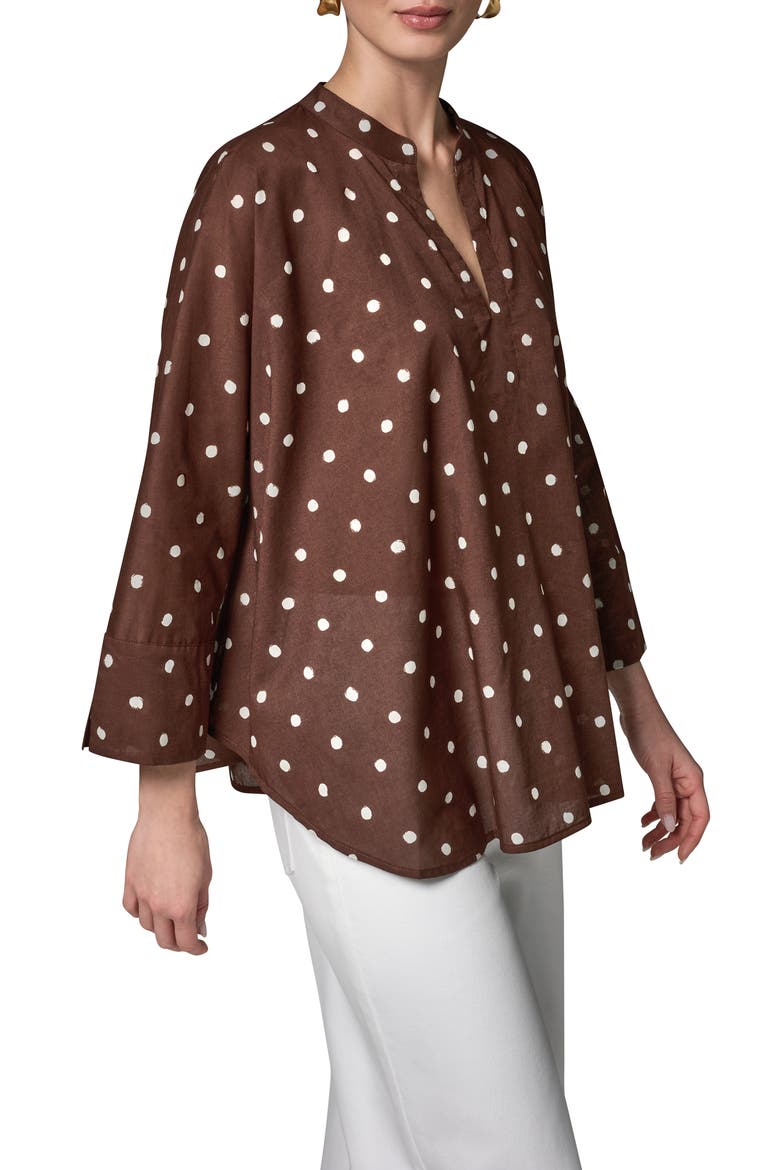 Cotton Voile Top, Alternate, color, CANYON/ CREAM