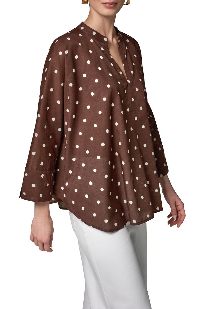 Donna Karan New York Cotton Voile Top, Alternate, color, Canyon/ Cream