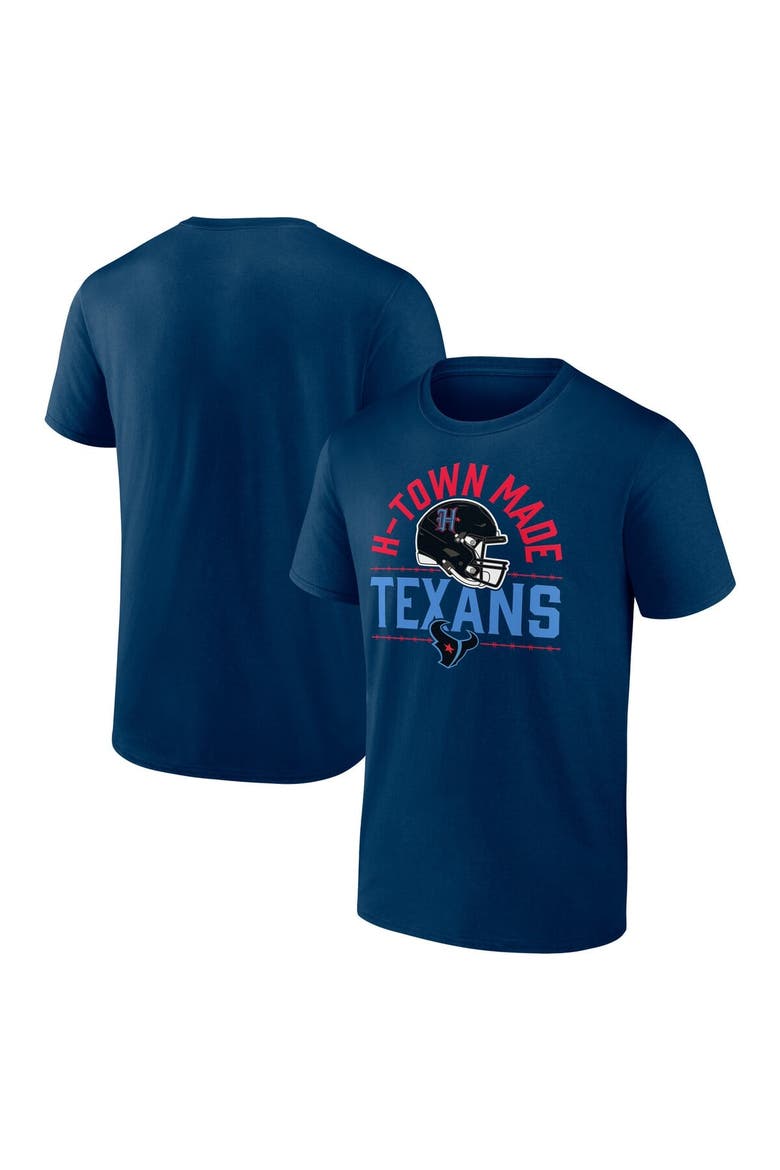 Men's Fanatics Navy Houston Texans H-Town Helmet T-Shirt, Main, color, Navy