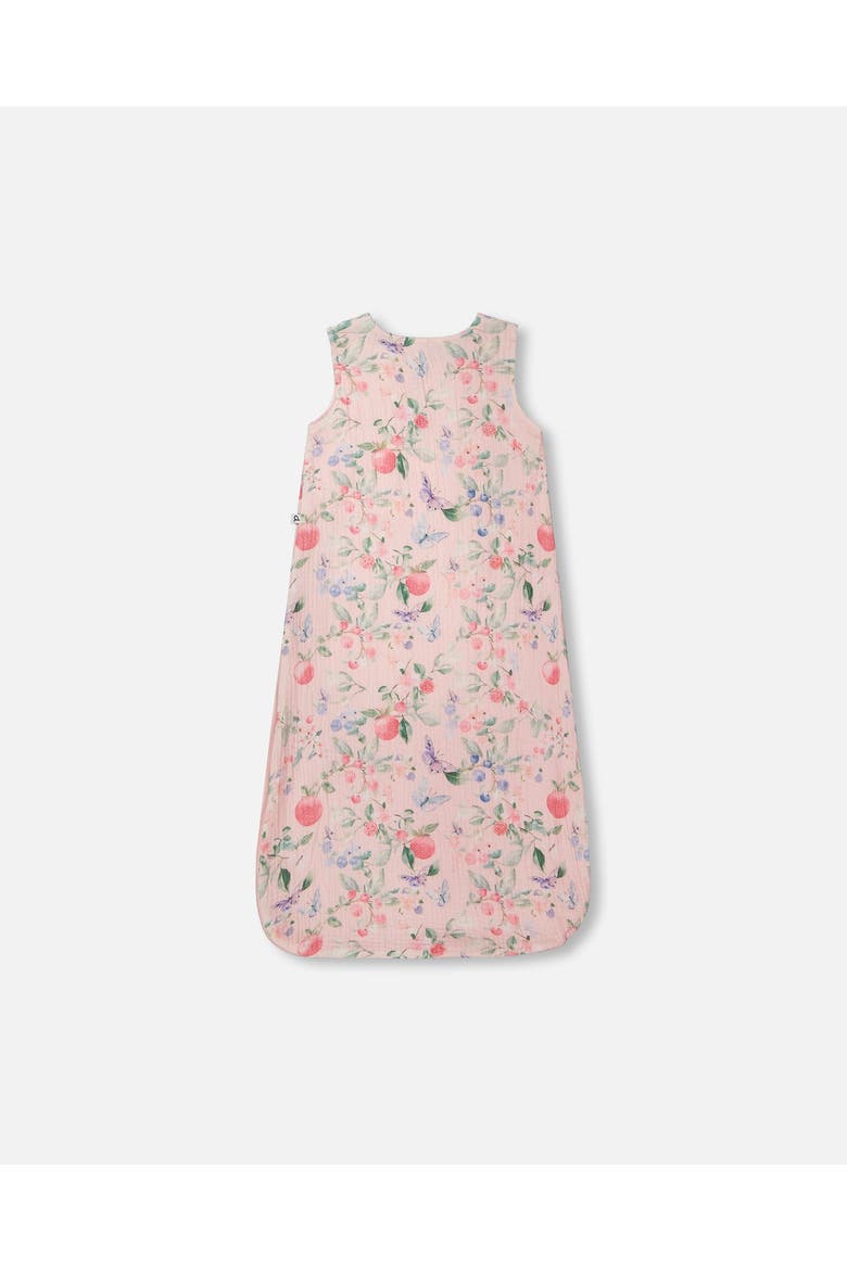 Cotton Jersey Muslin Printed Berries Sleep Sack, Alternate, color, Pink Printed Berries