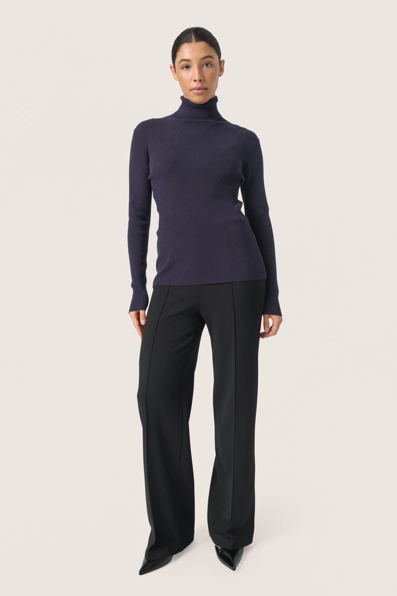 SLSina Rollneck Slim Fit Pullover, Alternate, color, Night Sky