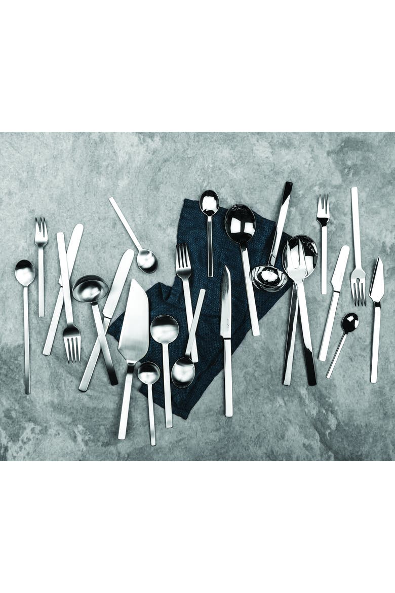 Stile By Pininfarina Cake Fork Set - 6 Pieces, Alternate, color, Silver