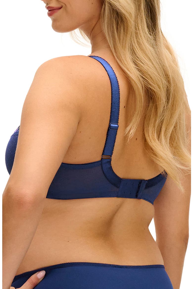 Marie Underwire Side Support Plunge Bra, Alternate, color, SAPPHIRE