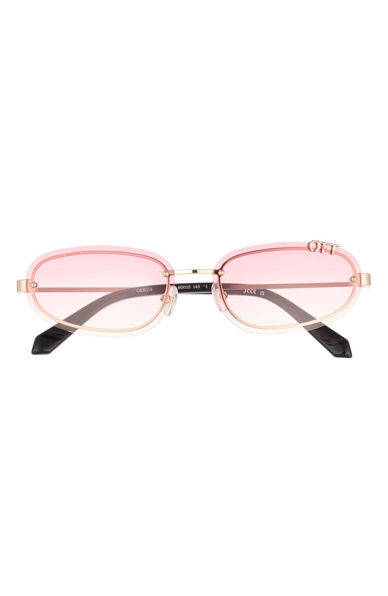 Off-White Miami Gradient Oval Sunglasses, Main, color, Gold Gradient Red