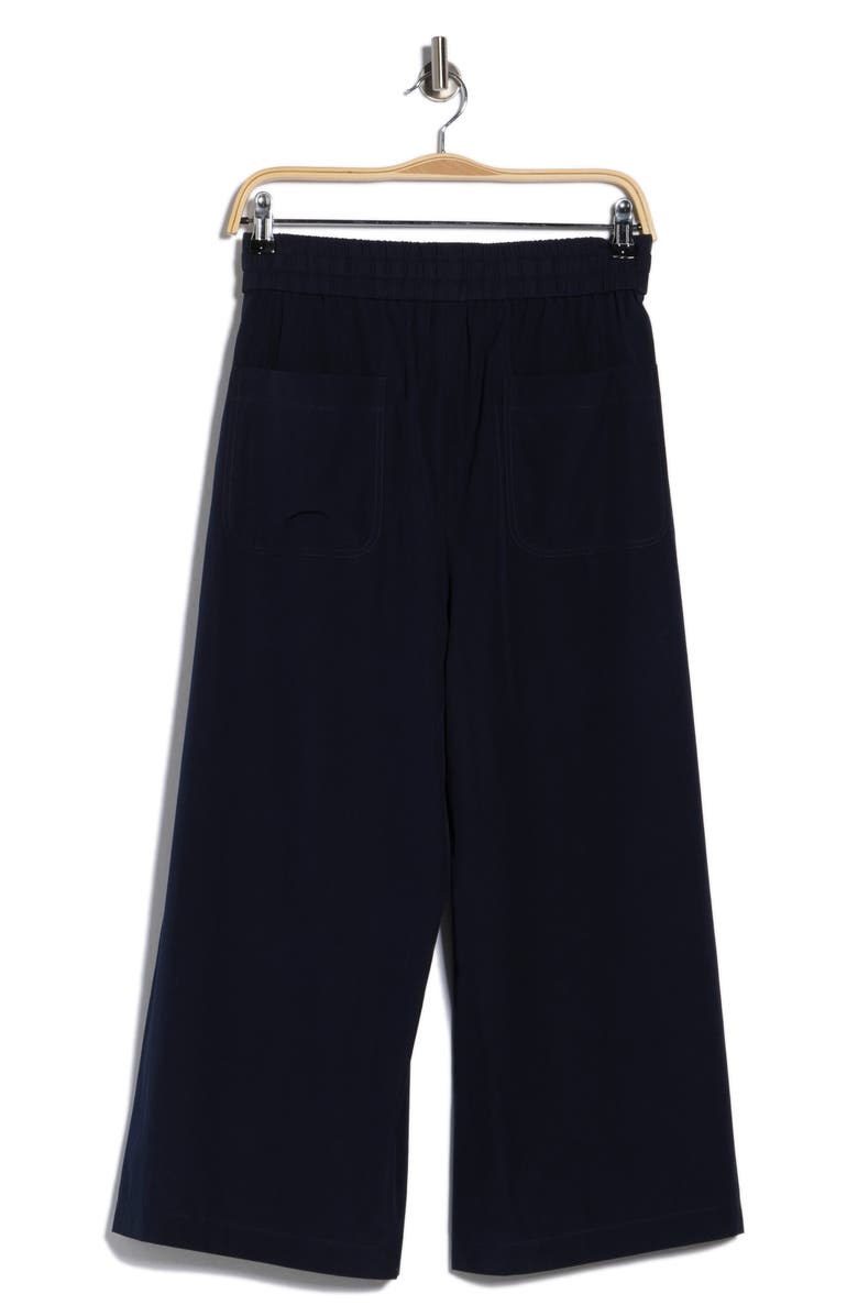 TWP Cotton Crop Wide Leg Pants, Alternate, color, Midnight
