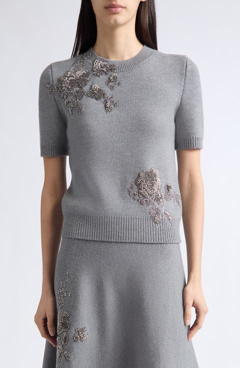 Beaded Wool Sweater
