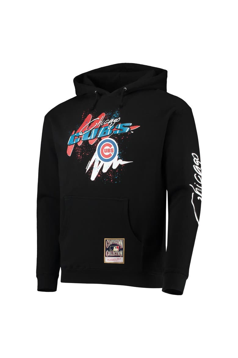 Men's Mitchell & Ness Black Chicago Cubs Hyper Hoops Pullover Hoodie, Alternate, color, Black