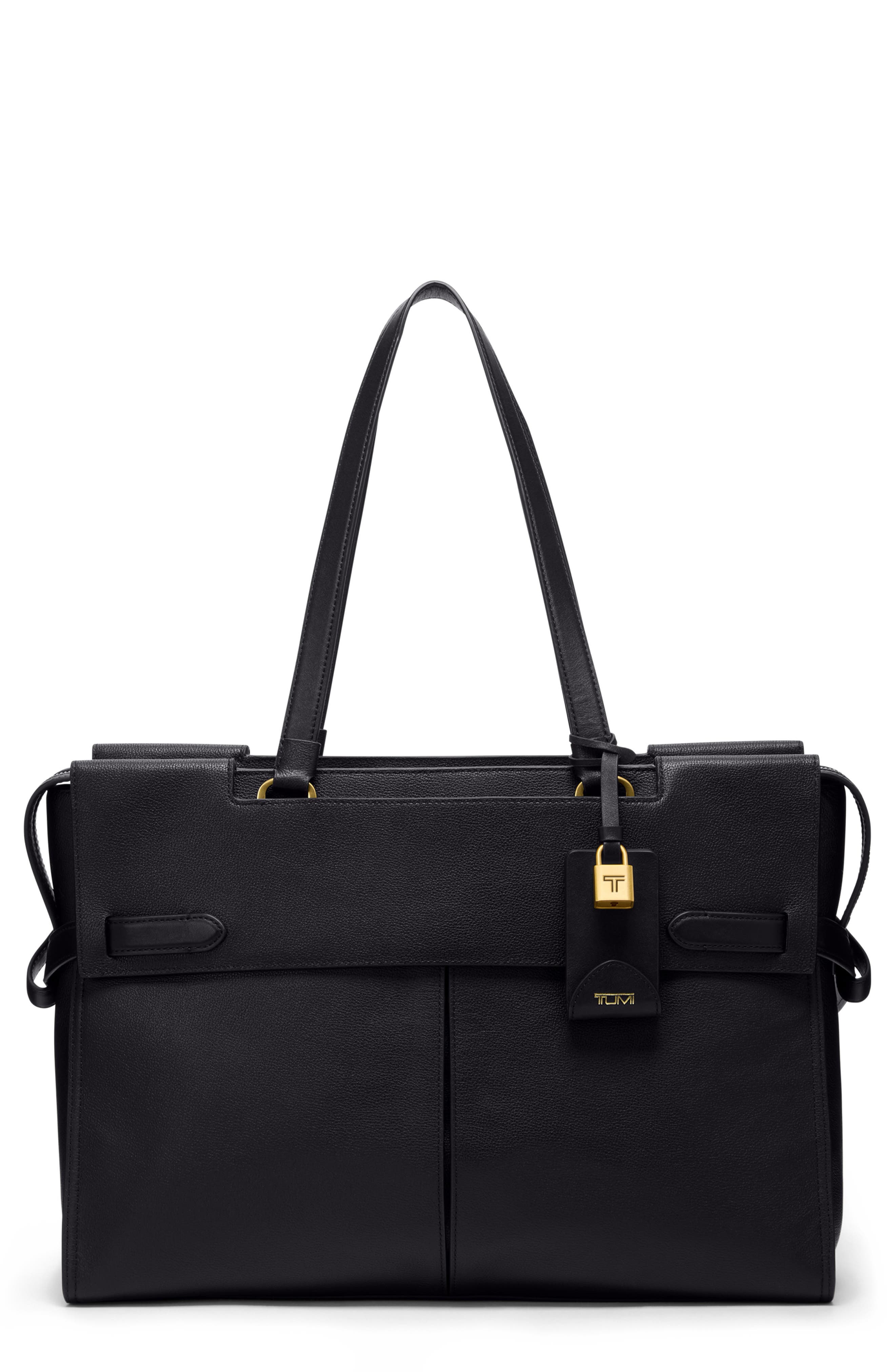 TUMI Large Agent Leather Tote, Main, color, 