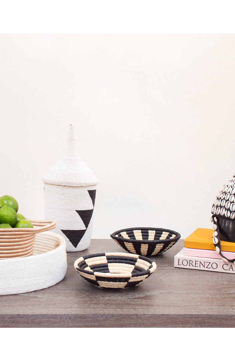 indego africa Mini Geo Raffia Plateau, Alternate, color, NO COLOR