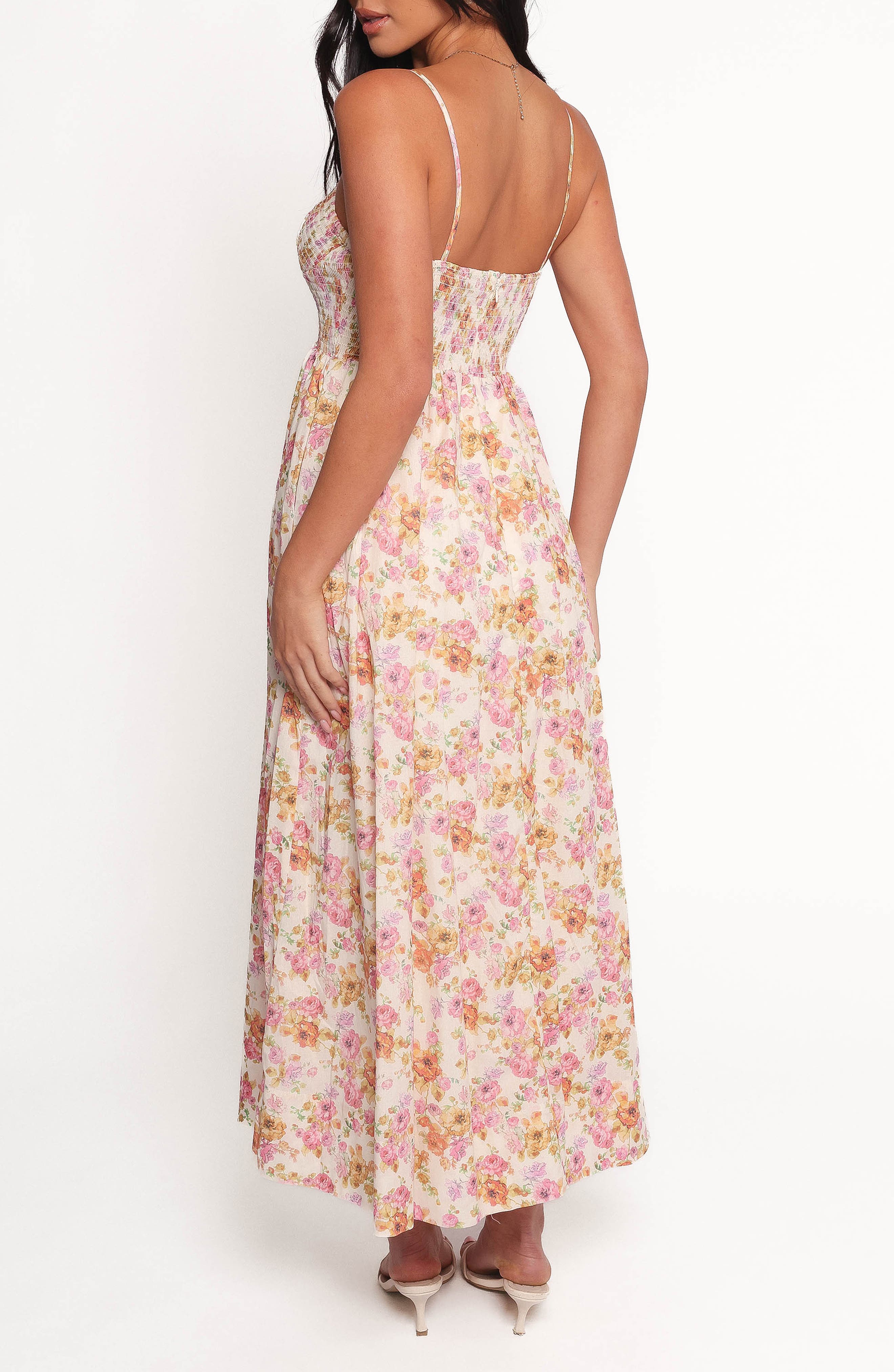 Salaca Floral Print Smocked Sleeveless Maxi Dress - image 2