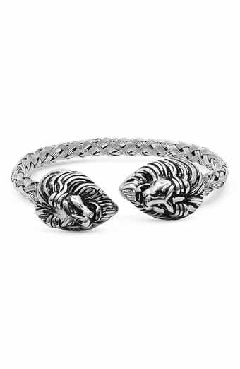 Men's Stainless Steel Tiger Cuff Bracelet
