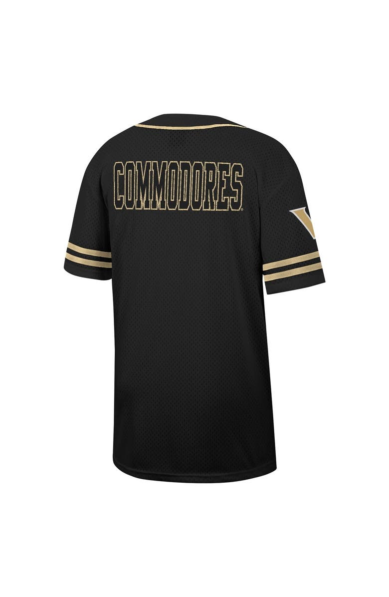 COLOSSEUM Men's Colosseum Black Vanderbilt Commodores Free Spirited Mesh Button-Up Baseball Jersey, Alternate, color, Black