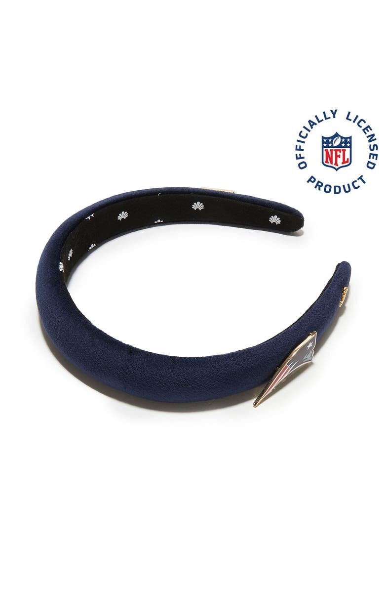 Lele Sadoughi New England Patriots Charlotte Headband, Main, color, Navy 400