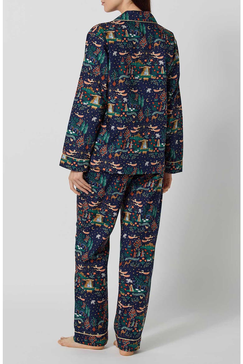 Print Organic Cotton Pajamas, Alternate, color, NATIVITY