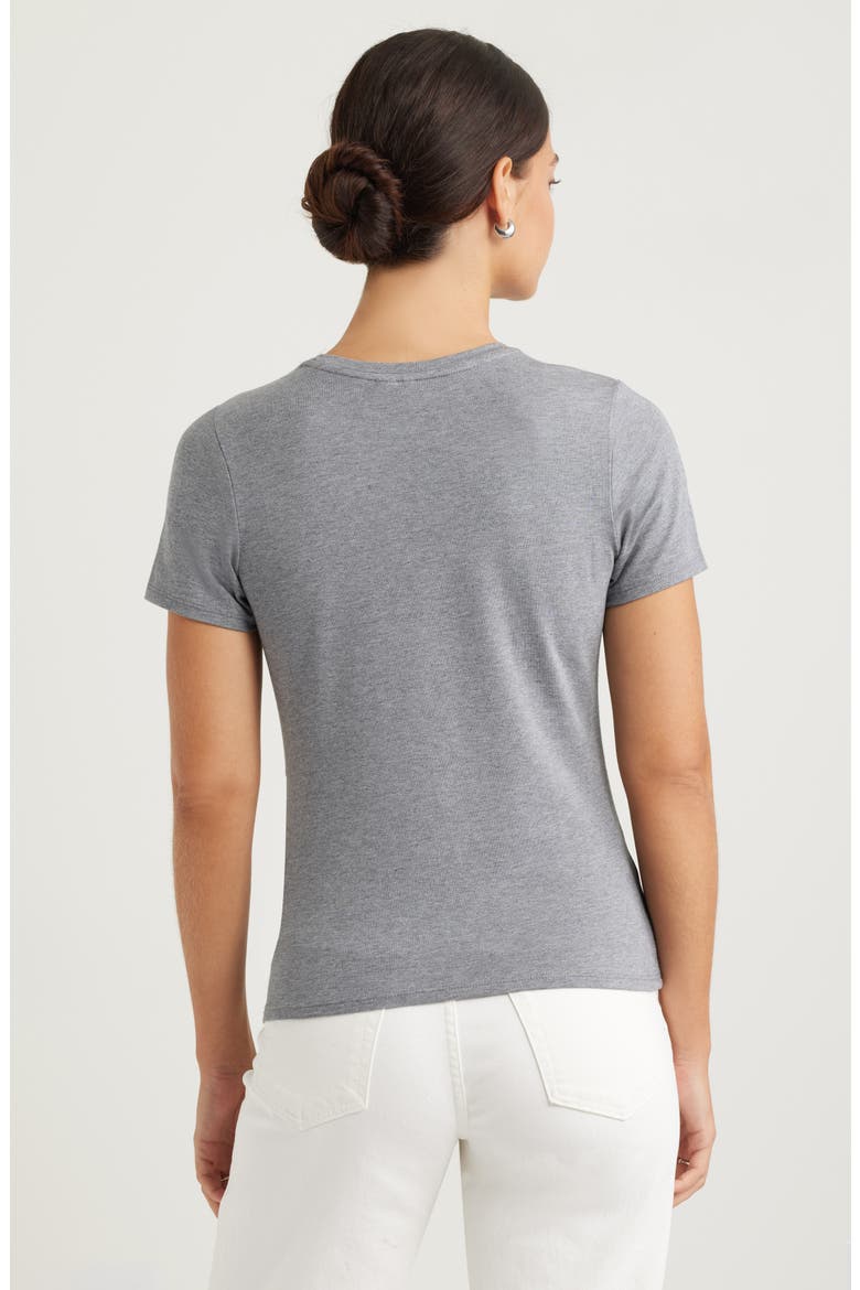 Pima Cotton Blend Crewneck T-Shirt, Alternate, color, GREY DARK HEATHER