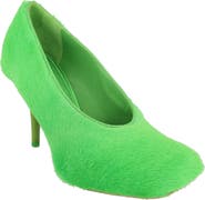 Givenchy Square Toe Spike Heel Genuine Calf Hair Pump
