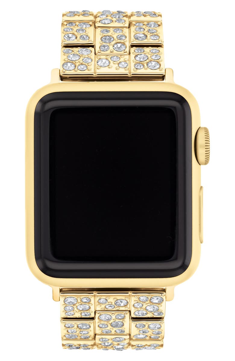 COACH Pavé Crystal Apple Watch<sup>®</sup> Bracelet Watchband, Alternate, color, 