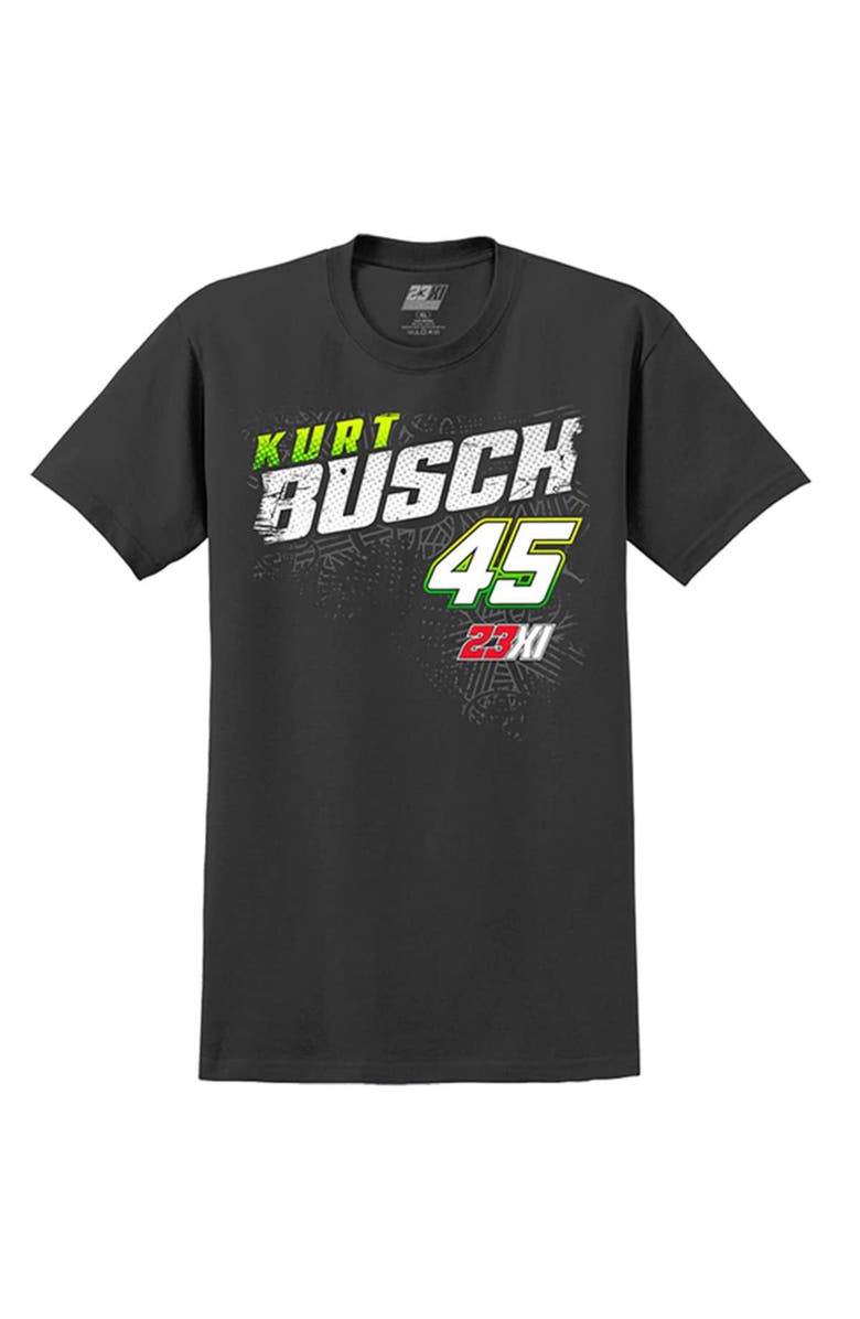 23XI Racing Men's 23XI Racing Black Kurt Busch Monster Car 2-Spot T-Shirt, Alternate, color, 