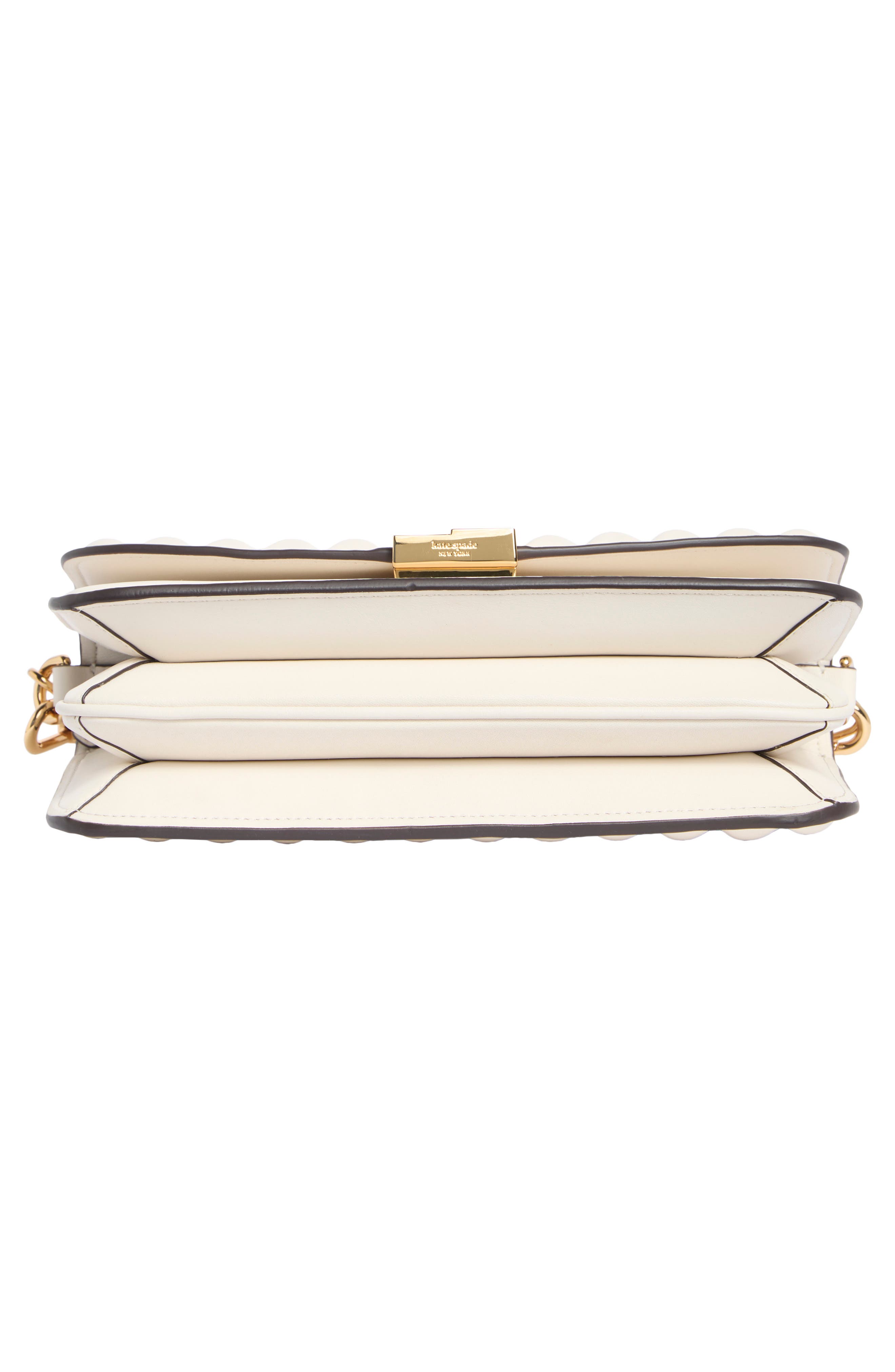 Dakota Trapunto Leather Shoulder Bag, Alternate, color, CREAM