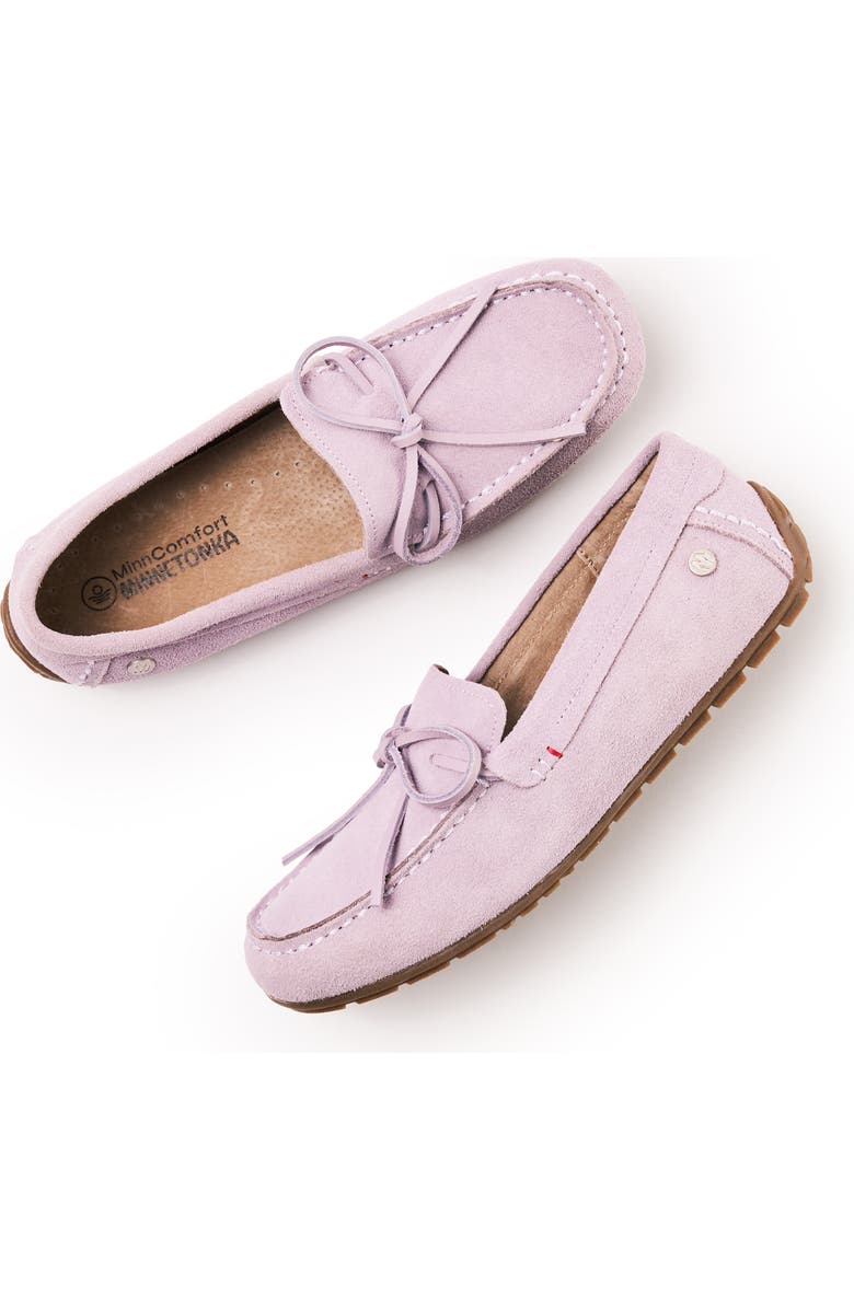 Minnetonka Moc Toe Driving Loafer, Alternate, color, Dusty Violet