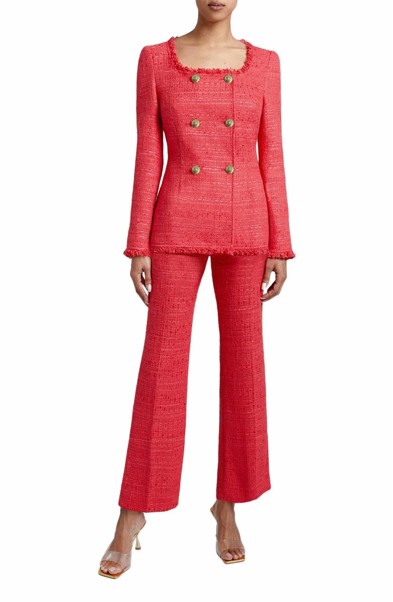 Santorelli ELARA Tweed Double-Breasted Jacket, Alternate, color, 