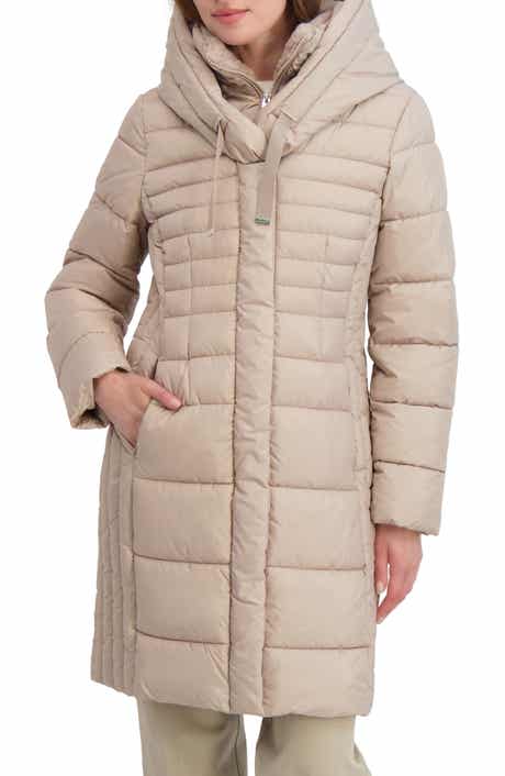 Tahari Casey Hooded Bib Puffer Coat