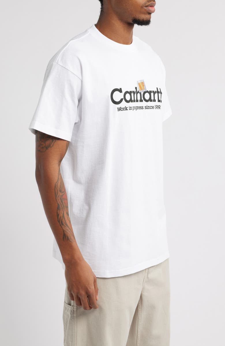 Carhartt Work In Progress Label Script Organic Cotton Graphic T-Shirt, Alternate, color, 