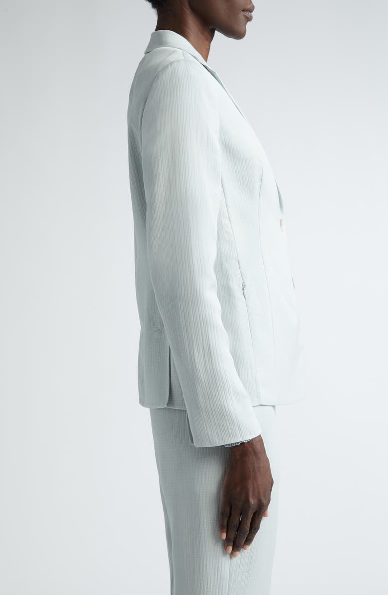 Akris Lavino Cotton & Silk Blend Double Face Jacket, Alternate, color, Bleached Denim