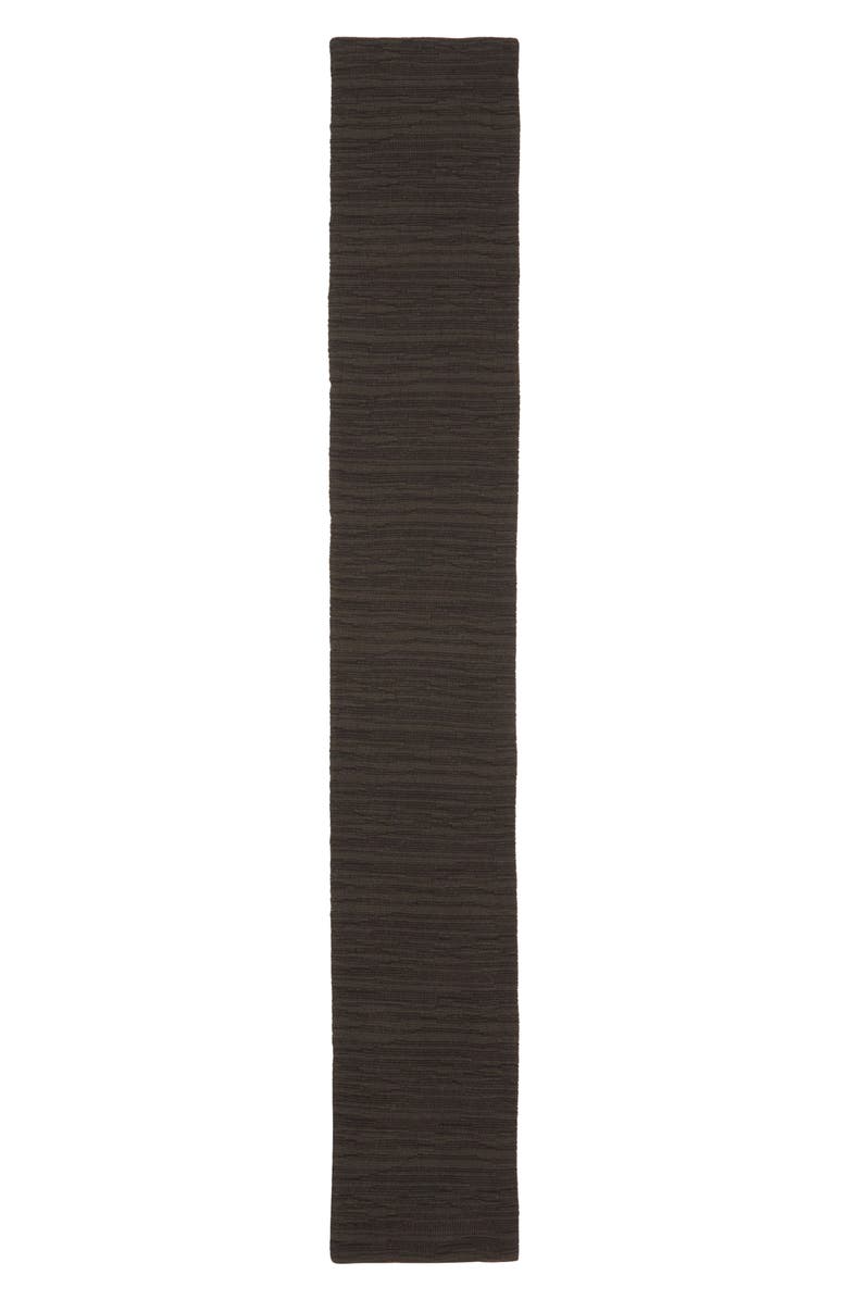 Johnstons of Elgin Textured Broken Stripe Cashmere Scarf, Main, color, Iron/ Black Q25344